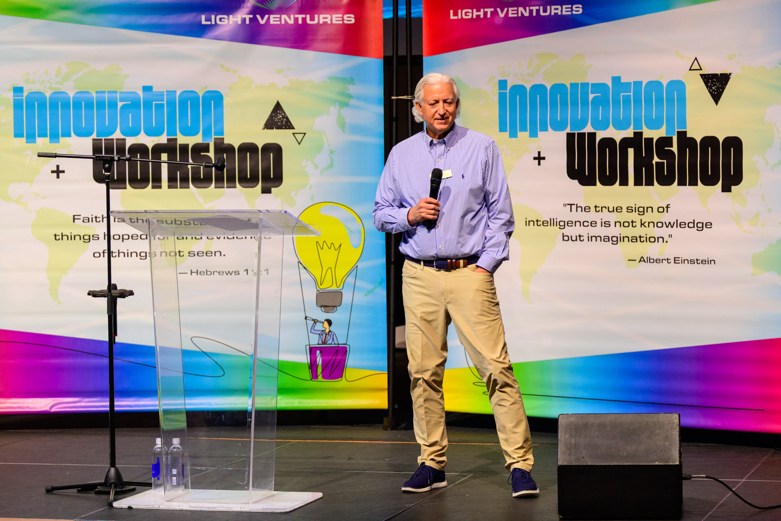PLNU Innovation Workshop participants in conversation