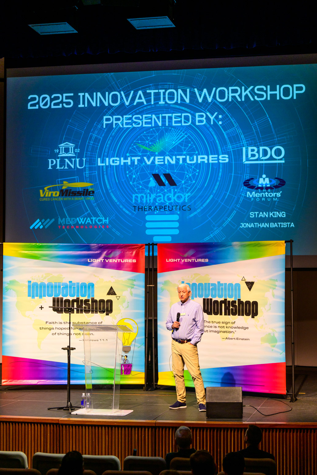 Portrait moment from the PLNU Innovation Workshop